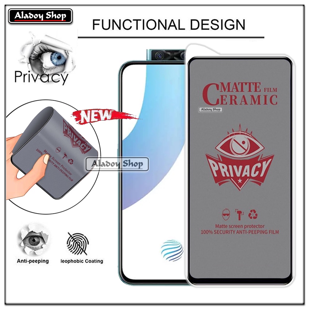 PAKET 2IN1 Anti Gores Privacy Vivo V17 Pro + Tempered Glass Kamera