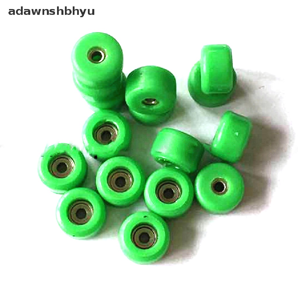 Adawnshbhyu 4Pcs /Set PU+Metal Urethane CNC Bearing Wheel Untuk Roda Fingerboard ID