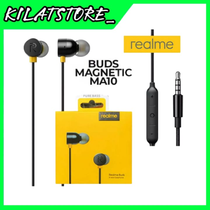 Handsfree Headset Realme Buds MA-10 Magnetic Stereo In ear