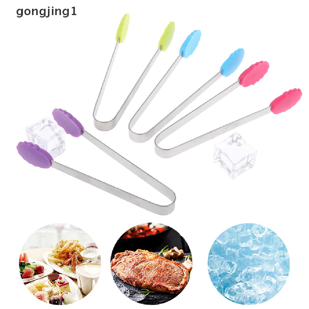 Ggg 1Pc Penjepit Makanan Silikon Bentuk Bunga Bahan Stainless Steel Non-slip Ice Candy FoodClip ID