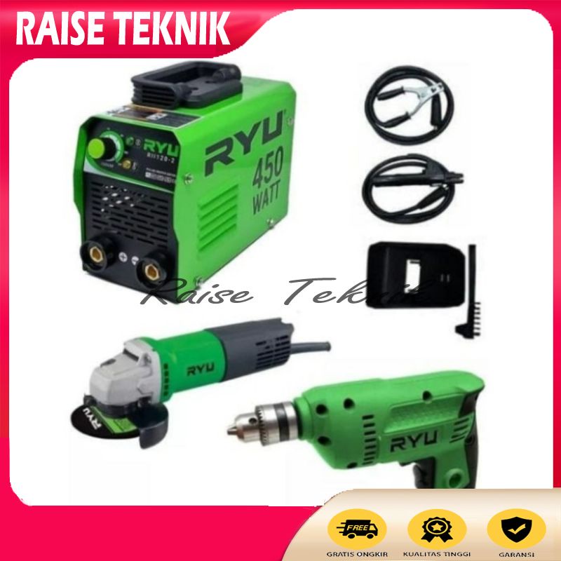 Jual Paket Mesin Las Listrik Ryu Watt Gerinda Tangan Ryu Bor Mm Ryu Shopee Indonesia