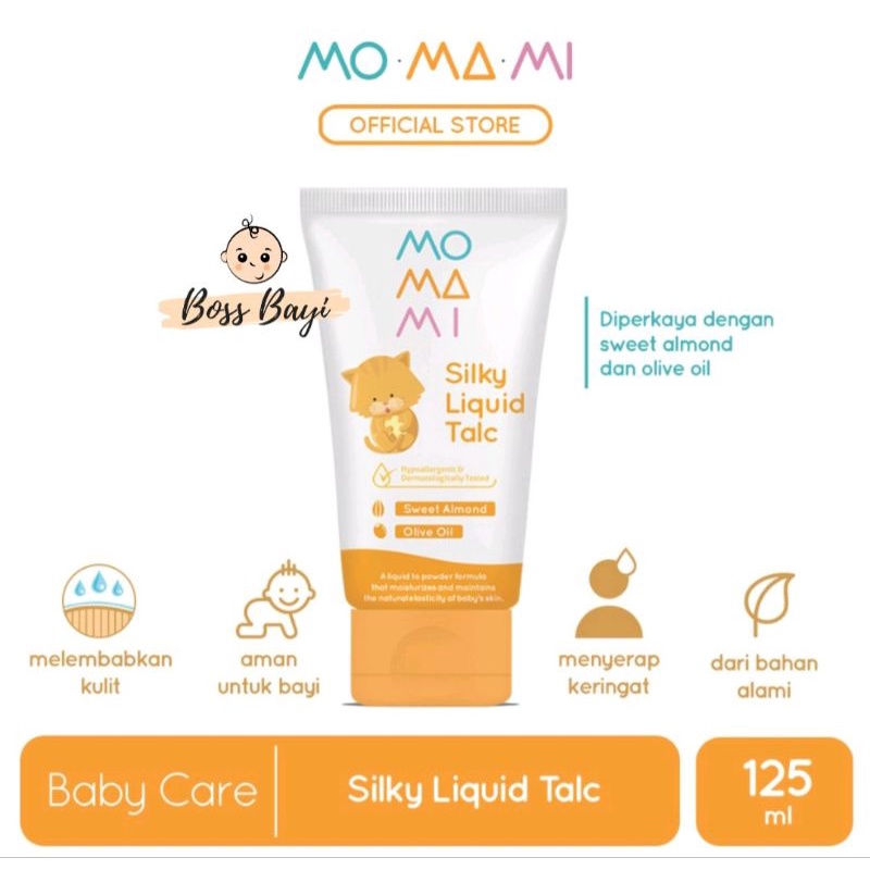 MOMAMI - Silky Liquid Talc 125ml / Bedak Cair untuk Bayi