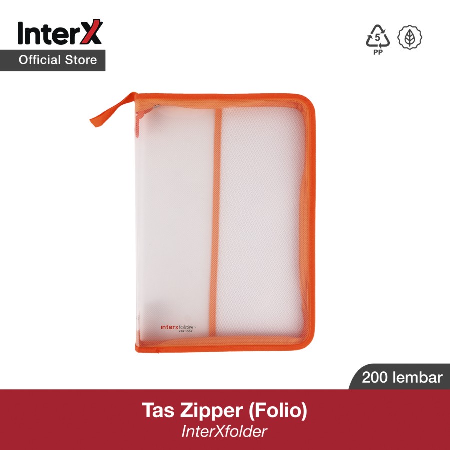 

INTERX ZIPPER BAG FILE FOLIO MAP TAS PLASTIK RESLETING ANTI SLIP DENGAN JARING