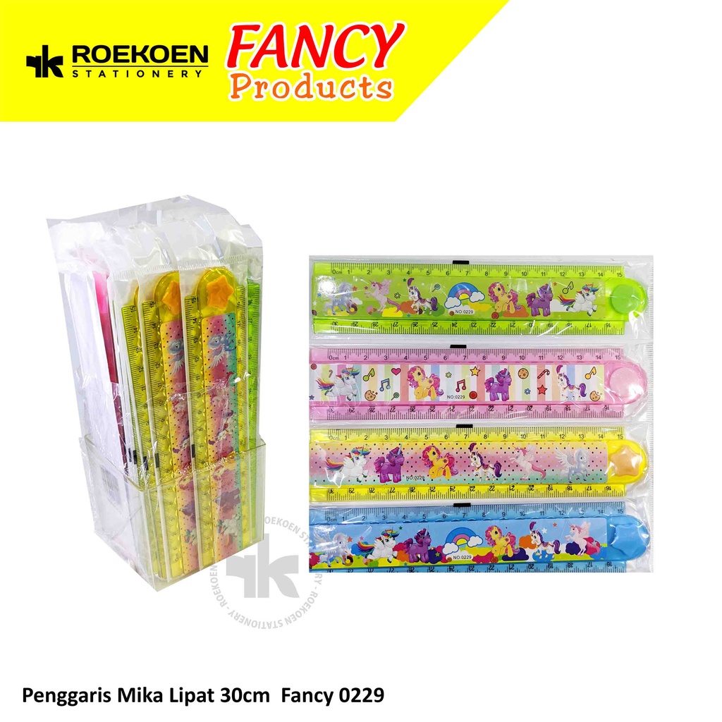 

Penggaris Lipat Plastik 30cm Fancy 0229,0211,0209,0206,0230,0231,0204,0207,0212