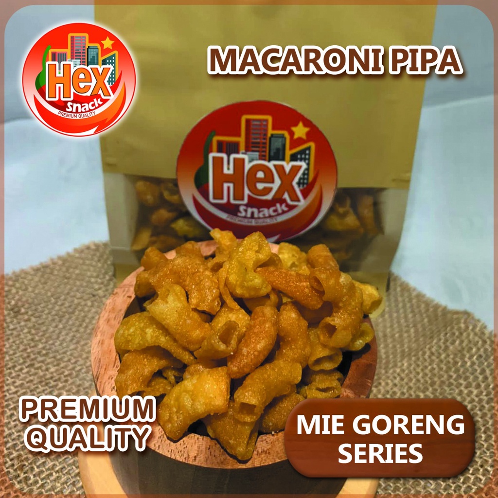 

Makaroni Pipa Mie Goreng 300gram - GROSIR Hex Snack