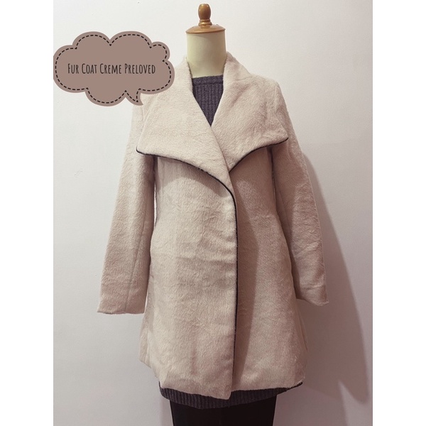Fur Coat Creme Preloved
