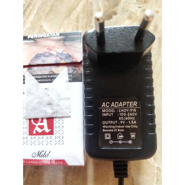 AC Adaptor MODEL LHDY-915 DC 9VDC 1.5A Jack Kuning 4.0mm X 1.7mm Charger Speaker Niko