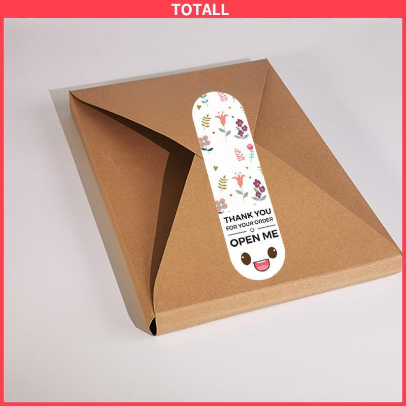 

COD 100PCS / Paket Stiker Kemasan Ekspresi Lucu Sticker Persegi Panjang Stickers Penyegelan Kotak Hadiah-Totall