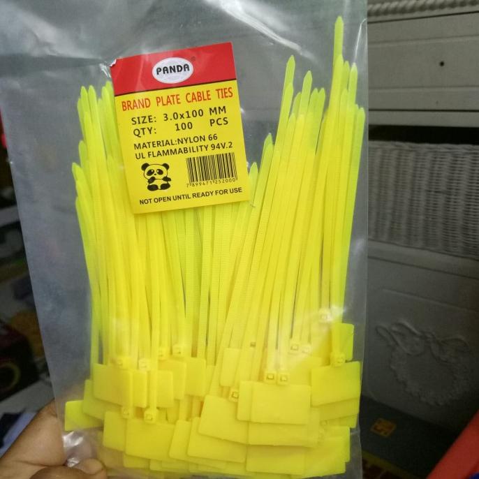 

Kabel ties label nylon marker 1 Pack warna Kuning label tie maker