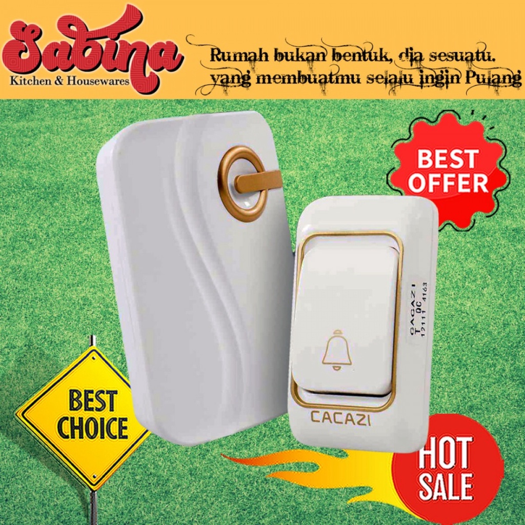 Doorbell Bel Pintu Rumah Wireless Alarm Tanda Panggilan 36 Nada