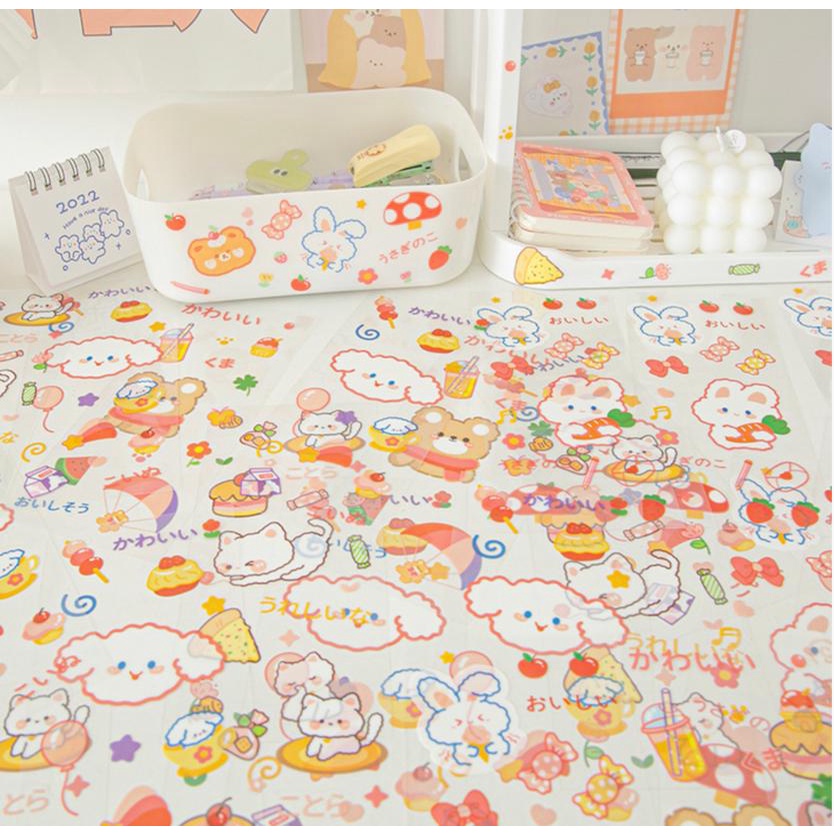 LEXJAKARTA  Cute Sticker Sticker Momo Aesthetic Stiker Buku Diary Tumpr Botol Lucu Stiker Decor Sticker Case