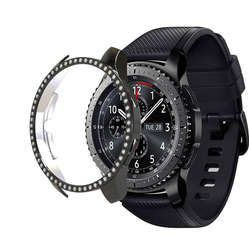 Casing Pelindung PC Untuk Samsung Galaxy Watch 42mm 46mm Diamond Wach Case Untuk Galaxy Gear S3 Watch Cover Smart Watch Aksesoris