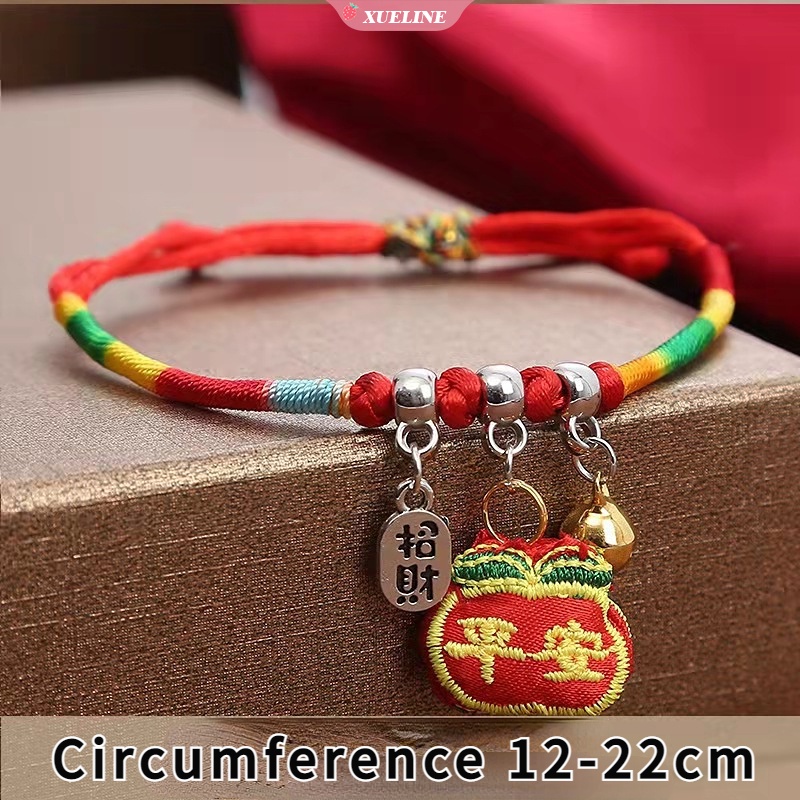 Festival Perahu Naga Gelang Tali Merah Buatan Tangan Kepala Harimau zongzi Kecil adjustable Tali Warna-Warni Gelang Bordir Tali Perdamaian [ZXL]