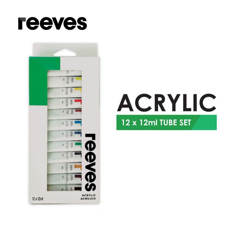 

Cat Akrilik Reeves 12x12ml Tube Acrylic Colour Paint Set