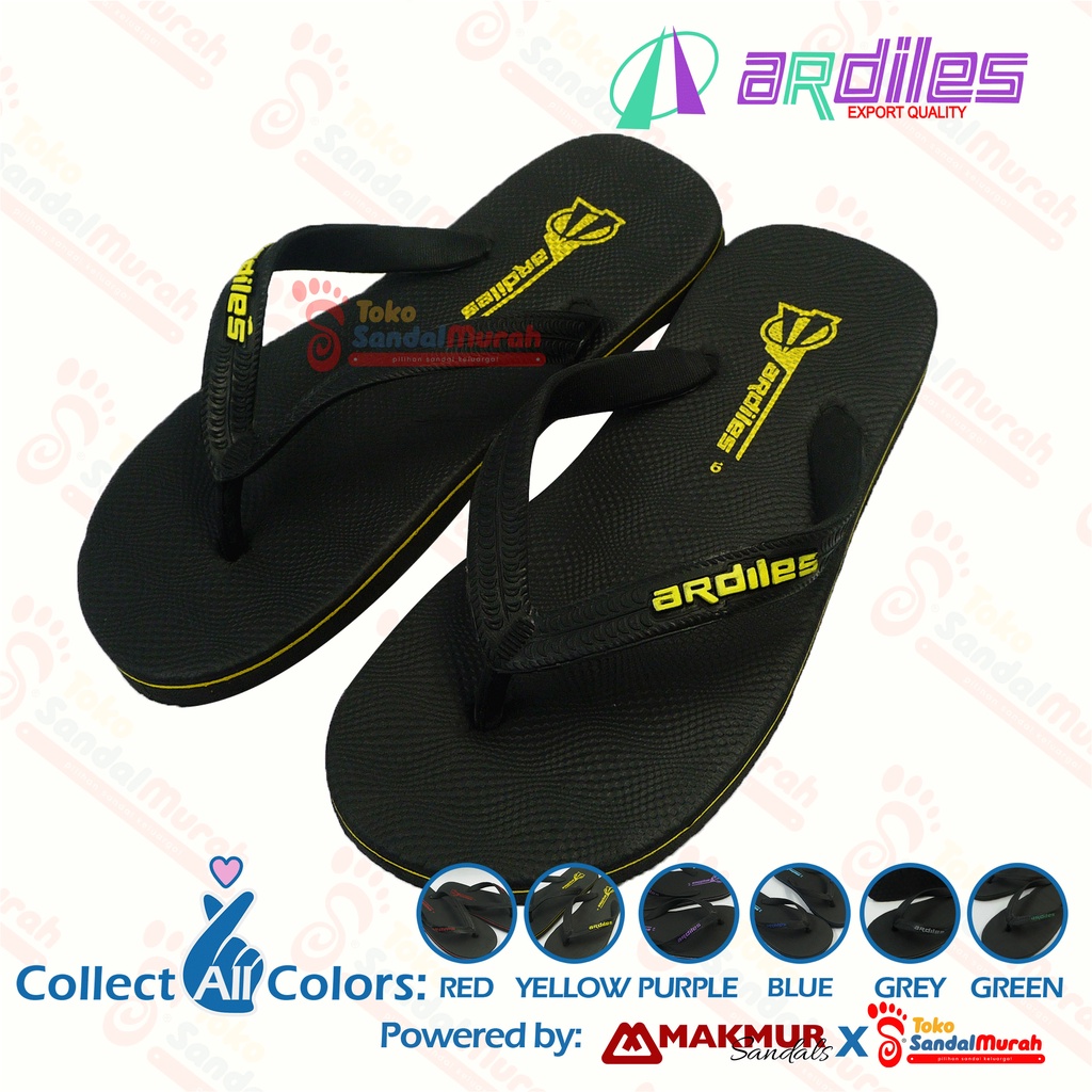 Toko Sendal Murah - Sandal Jepit Ardiles Black Pearl / Sandal Jepit Perempuan / Sandal Jepit Ardiles Hitam Aksen Warna Warni [Toko Sendal Murah LDS 05 Ardiles Black Pearl]