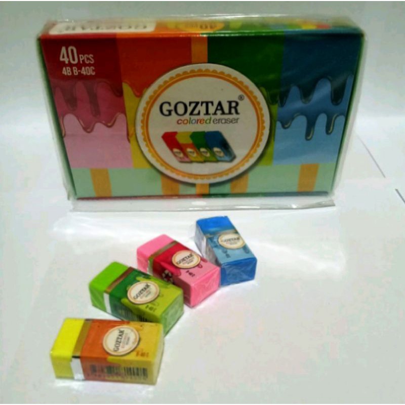 

GOZTAR penghapus stip color eraser/Stip penghapus goztar isi 40pcs