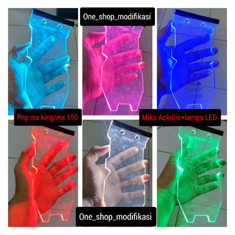 mika ackrilic akrilik cover pelindung shock belakang mx king/mx150