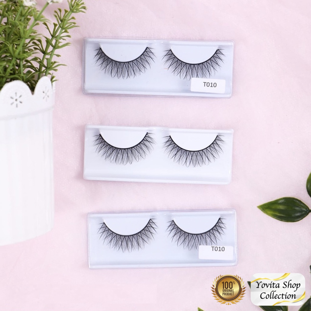 Bulu Mata Palsu Natural Varian T010. Fake Eyelash Handmade Premium