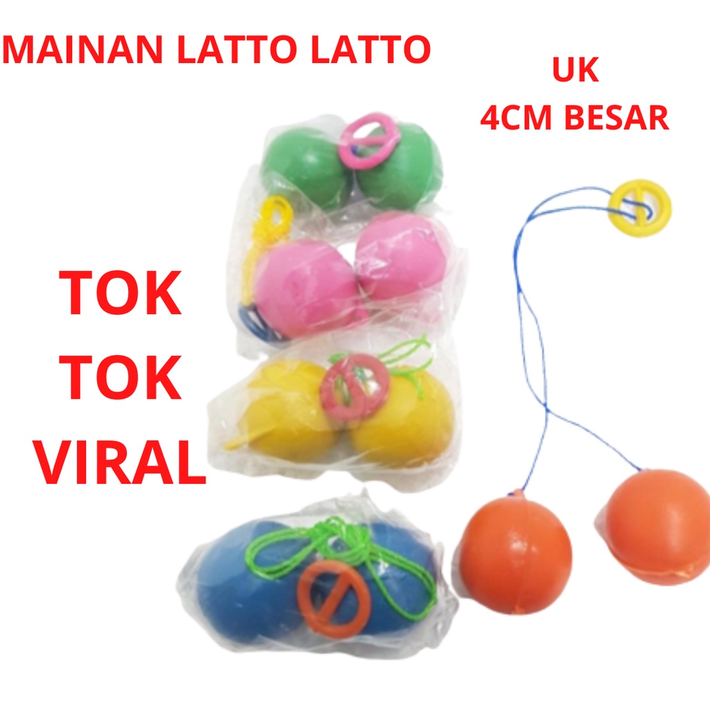 Mainan Latto Latto Jadul Mainan Latto Latto Viral Mainan Tek Tok Mainan Tek Tek Jadul Tek Tek Viral Uk Besar 4CM