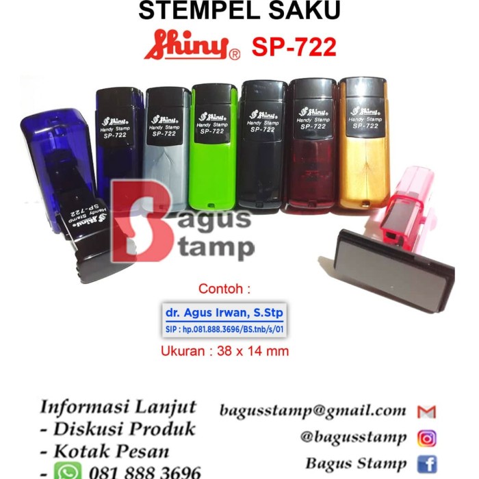 

Stm Stempel Nama Dokter Saku Shiny Sp722 (Handy Stamp)