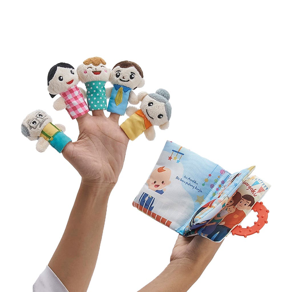 Little friends finger puppets LFF18010 / LFF104 / LFF105 / boneka jari + soft book