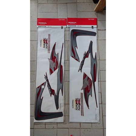 Lis Body-Sticker-Striping-Stripping-Stripe Honda Tiger Revo GLR 2006 Original AHM Merah Maroon Silve