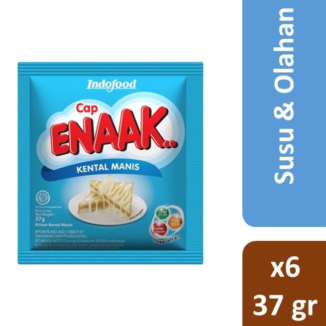 

Cap Enaak Kental Manis Putih Sachet 6x37gr