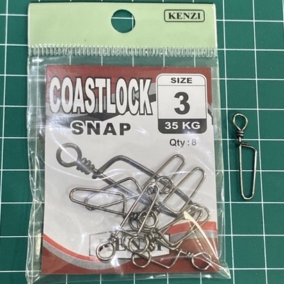 Peniti pancing snap coastlock snap one way size 0 - size 5-Kenzi Size 3