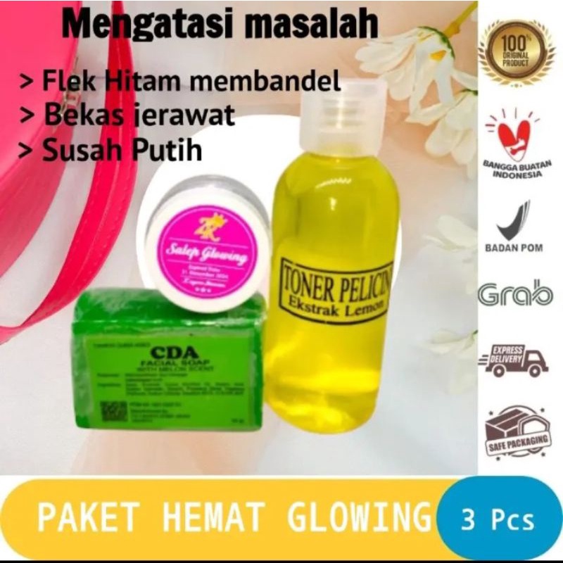 VIRAL PAKET GLOWING ZAYORA isi 3pcs || putih glowing dalam 5hari ORIGINAL 100%