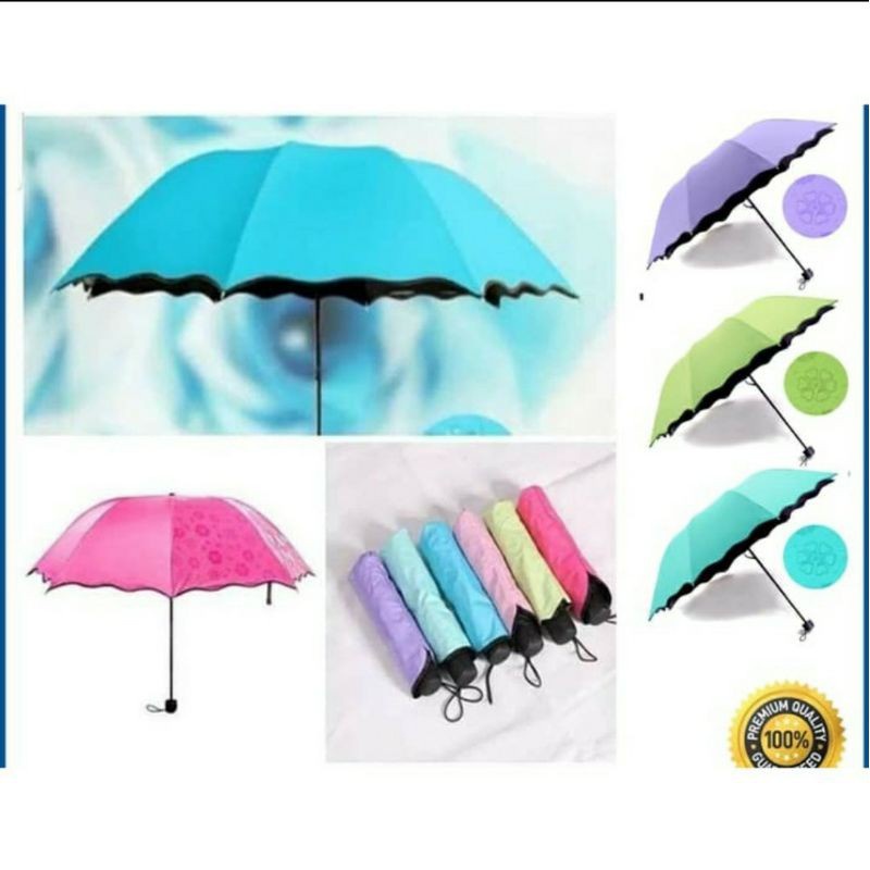 Barangunik2021 -Payung Lipat 3D 3 Dimensi Magic Keluar Motif Bila Kena Hujan Umbrella