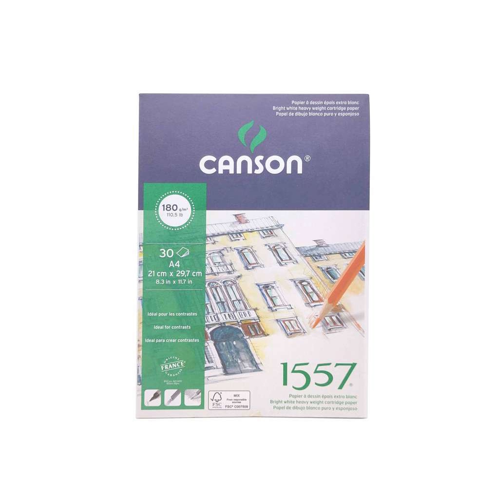 

CANSON 1557-JA DRAWING 180G | Ukuran A4 | 30 Sheets | 204127414