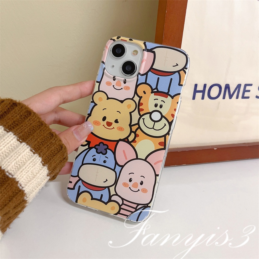 Compatible For iPhone 14 13 12 11 Pro Max X XR Xs Max 8 7 6 6s Plus SE 2020 Kompatibel Untuk Kartun Animasi Warna Lensa Phone Case Bening TPU Soft Cover Pelindung