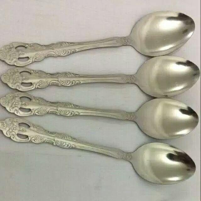 Sendok Makan Stainless Steel Motif Wayang - isi 12 Pcs