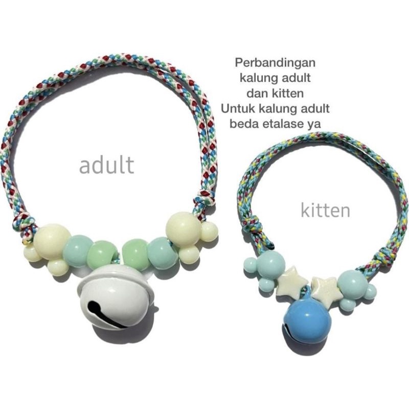 Kalung Kucing Kitten Manik Lonceng 14mm by Miaw Miaw