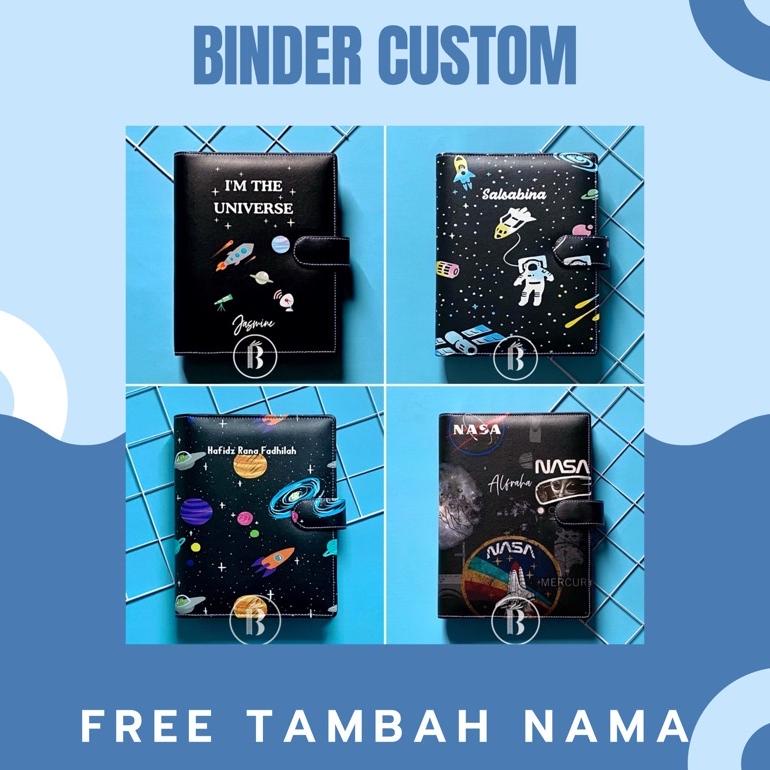 

BINDER CUSTOM GALAXY THE UNIVERSE EDITION FREE TAMBAH NAMA 20RING A5 / 26RING B5 / 6RING A6 TERLARISS...,,,,,