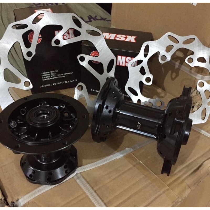 TROMOL SET KLX CRF 1 SET DEPAN BELAKANG PLUS DISC PIRINGAN H36 LUBANG 36 hole