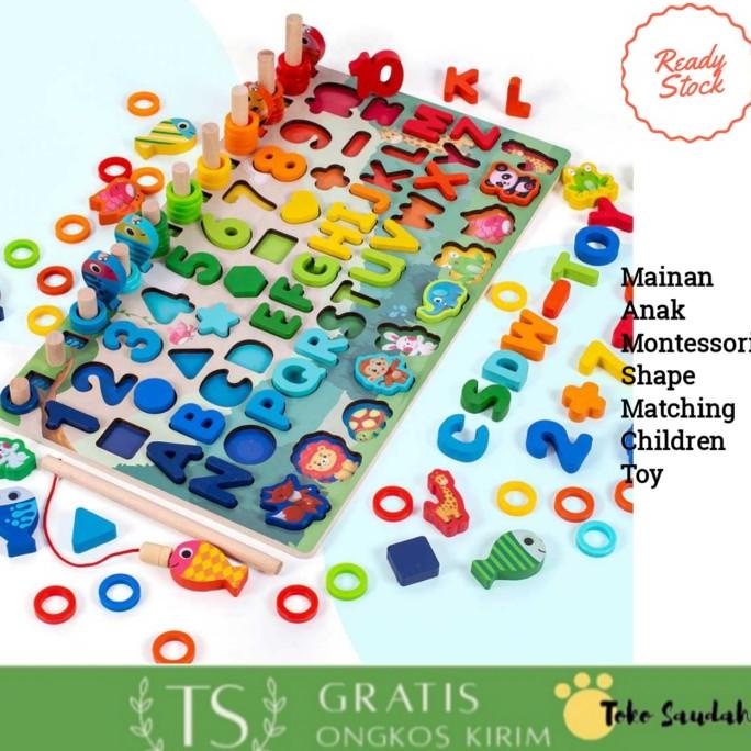 Mainan Edukasi Anak Perempuan Laki Laki 2 Tahun Montessori Matching