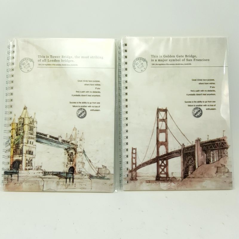 

Buku Tulis Notebook Paris & London Notes Ring Book Alat Tulis Catatan A5 lucu 5525-55