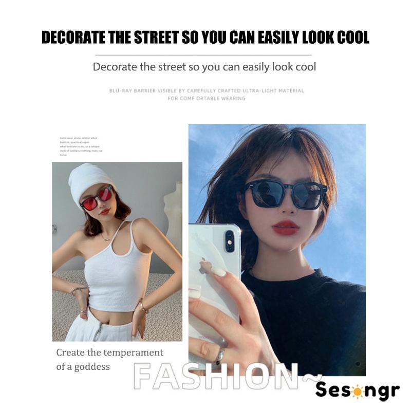 COD kacamata candy Kaca mata Hitam Pria Wanita Korean Fashion Gaya Candy Color Retro Sunglasses - SG