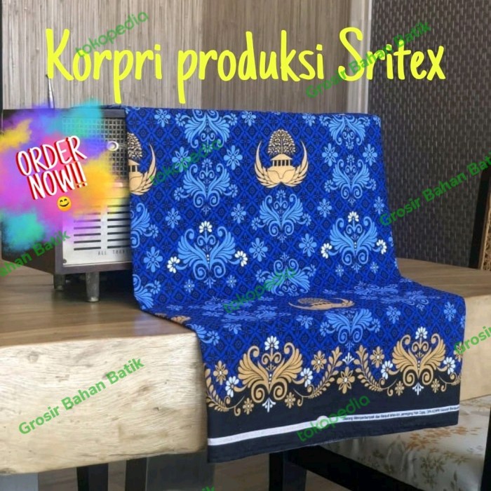 Kain Bahan Kain Seragam Korpri Bahan Katun 50S, Meteran
