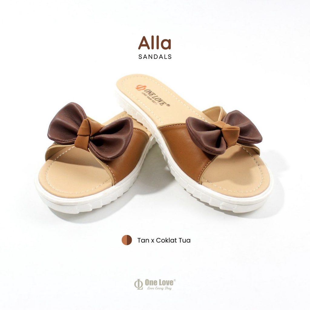 Sandal Wanita Flat Terbaru One Love Sendal Kasual Wanita Selop Anti Licinn