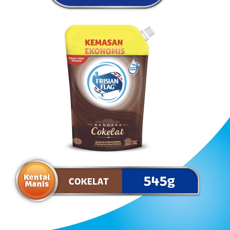 

【F⚡ASH SALE✅】 Frisian Flag Kental Manis Cokelat Pouch 545gr