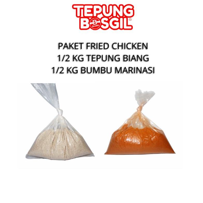 

[PRODUK HNMFD] Paket tepung Premium Fried Chicken (1/2 kg tepung biang dan 1/2 kg tepung marinasi) ZLD