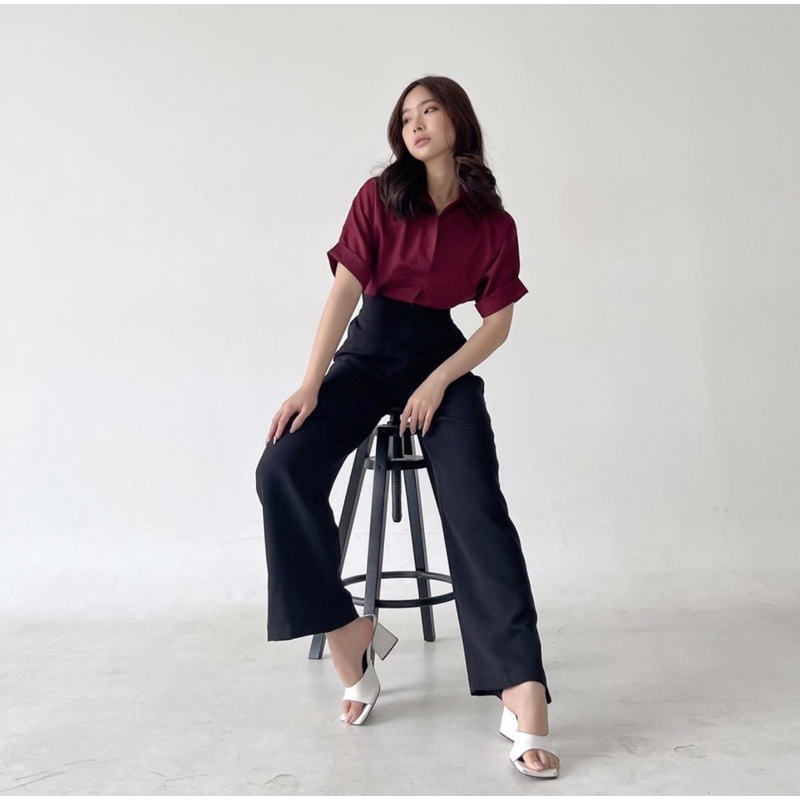 SANLY CULLOTES KOREA LONG PANTS PETITE FRIENDLY - CELANA KULOT WANITA PREMIUM - CELANA KERJA PANJANG FORMAL WANITA - HADIAH ATAU KADO ULTAH CEWEK