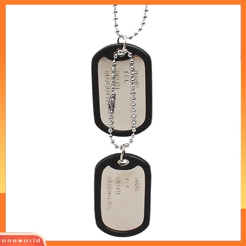 [WONE] Pria/'s Wanita Fashion Cool Dog Tag Liontin Manik-Manik Kalung Sweater Rantai