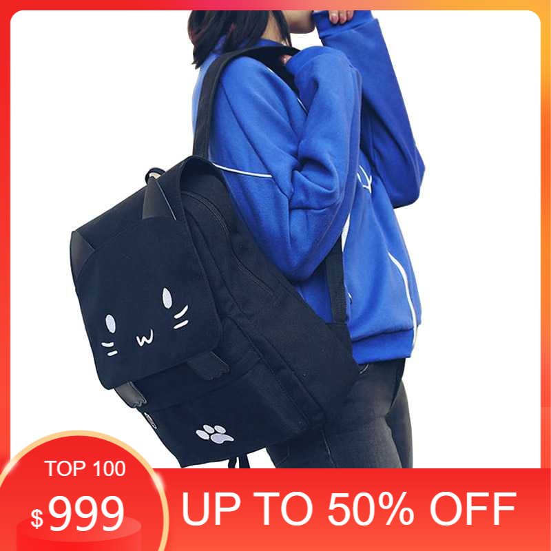 NIGEDU Tas Ransel Wanita Model Cat Cartoon - BB637