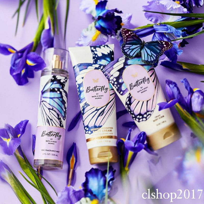 BATH &amp; BODY WORKS BBW BUTTERFLY SERIES FULLSIZE TRAVELSIZE MIST LOTION SHOWER GEL BODY CREAM HAND CREAM SHOWER GEL BODY CREAM LOTION MIST WASH WALLFLOWER ROOMSPRAY SCENTPORTABLE GENTLE GEL DEEP CLEANSING GENTLE FOAMING CREAMY LUXE