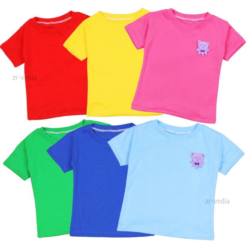 Lolipop Shirt uk 1-2 Tahun / Kaos Anak Perempuan Kids T-Shirt Polos Baju Import Lengan Cewek Blus