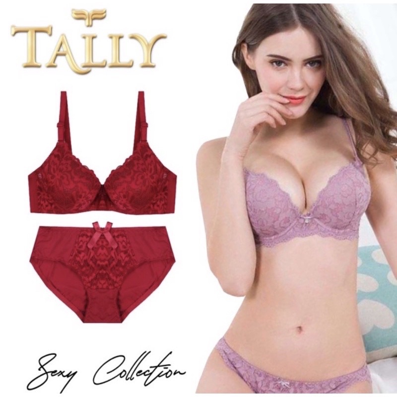 TALLY BRA BH SET CD CELANA DALAM 9983 I CUP B | ADA KAWAT I BUSA TIPIS I SIZE 34 - 38