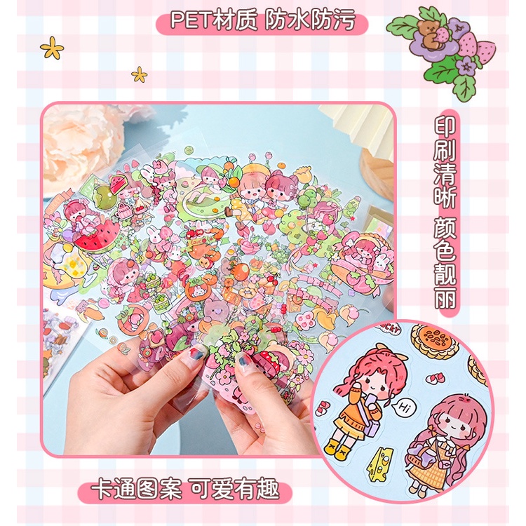 （10pc) STICKER AESTTHETIC WATERPROFF PVC/ STIKER PET AESTHETIC